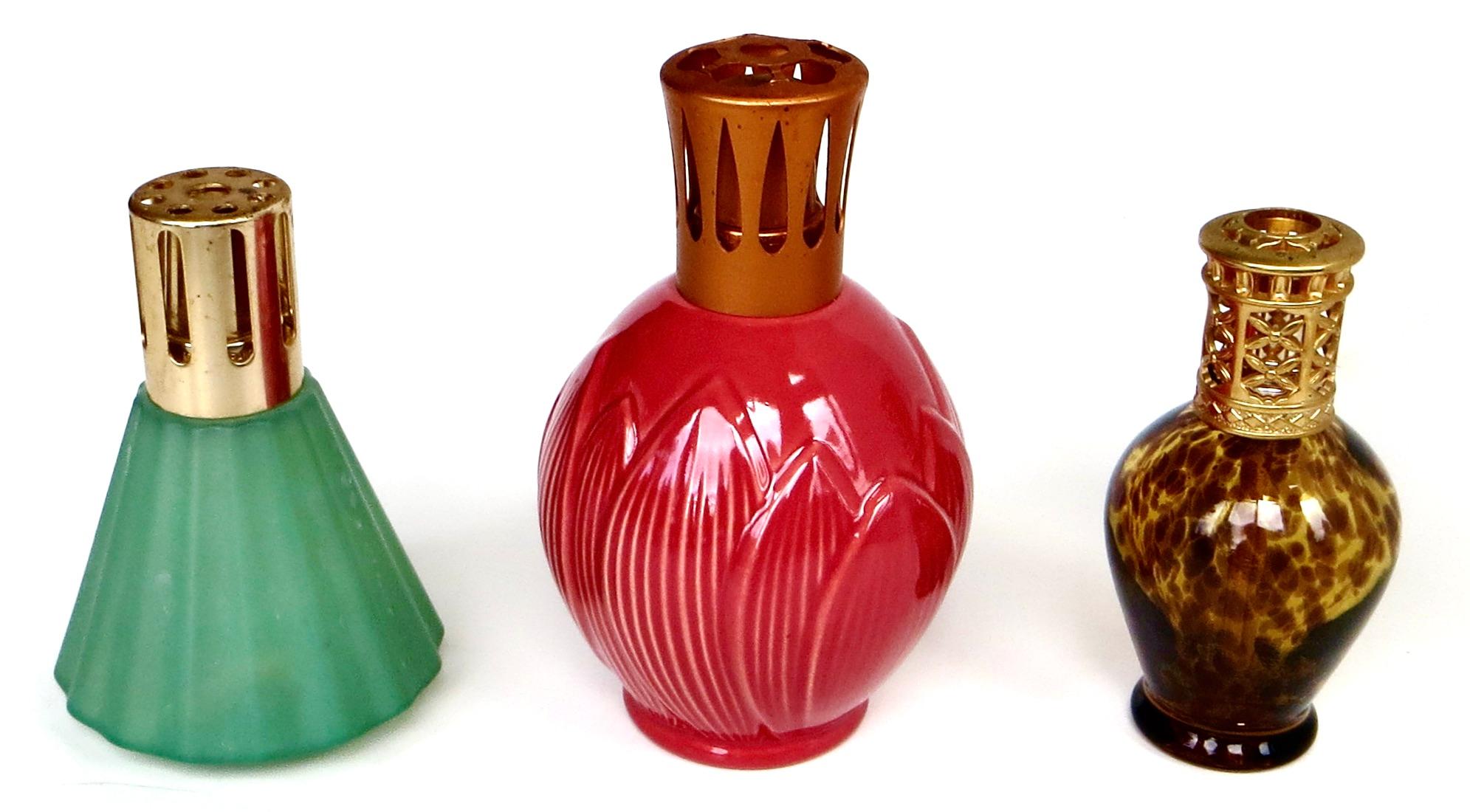 (3) French Post-War Glass Fragrance Diffusers 