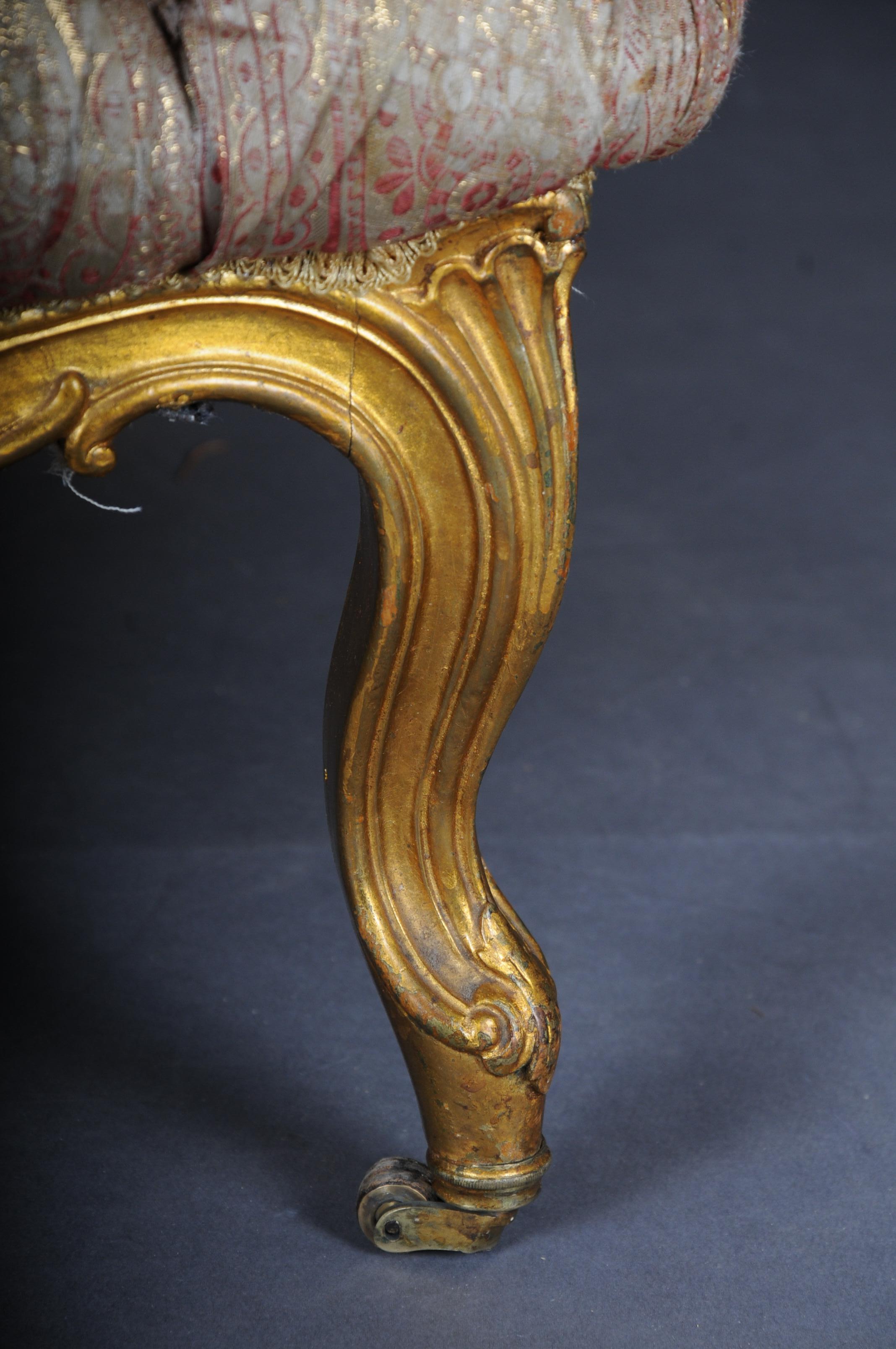 Trois fauteuils de salon de salon français provenant du palais de Bellevue à Berlin, or de 1890 en vente 6