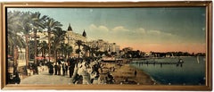 3 French Souvenir Colorized Photos of Cannes, Nice and Menton, Early 1900s