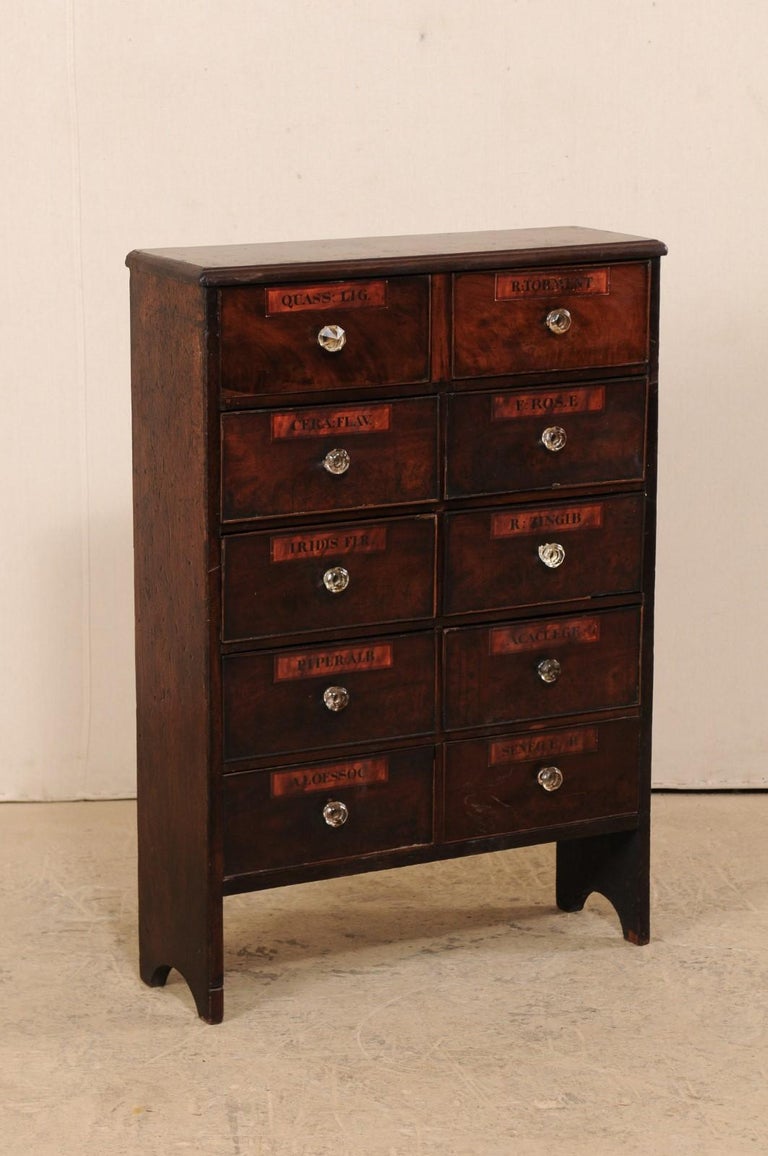 19th Century French Walnut Wood Spice Cabinet