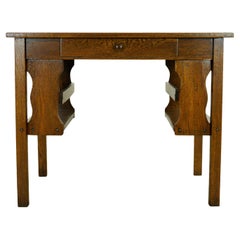 Used 3 ft. W Solid Oak Mission Arts & Crafts Library Writing Desk