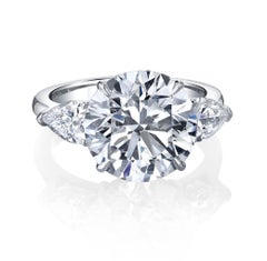 3 GIA Round Cut Diamond Engagement in Platinum 950 Setting