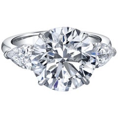 3 GIA Round Cut Diamond Engagement in Platinum 950 Setting 3 GIA Round Cut Diamond Engagement in Platinum 950 Setting