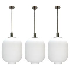 3 Glass Pendants in the Manner of Stilnovo