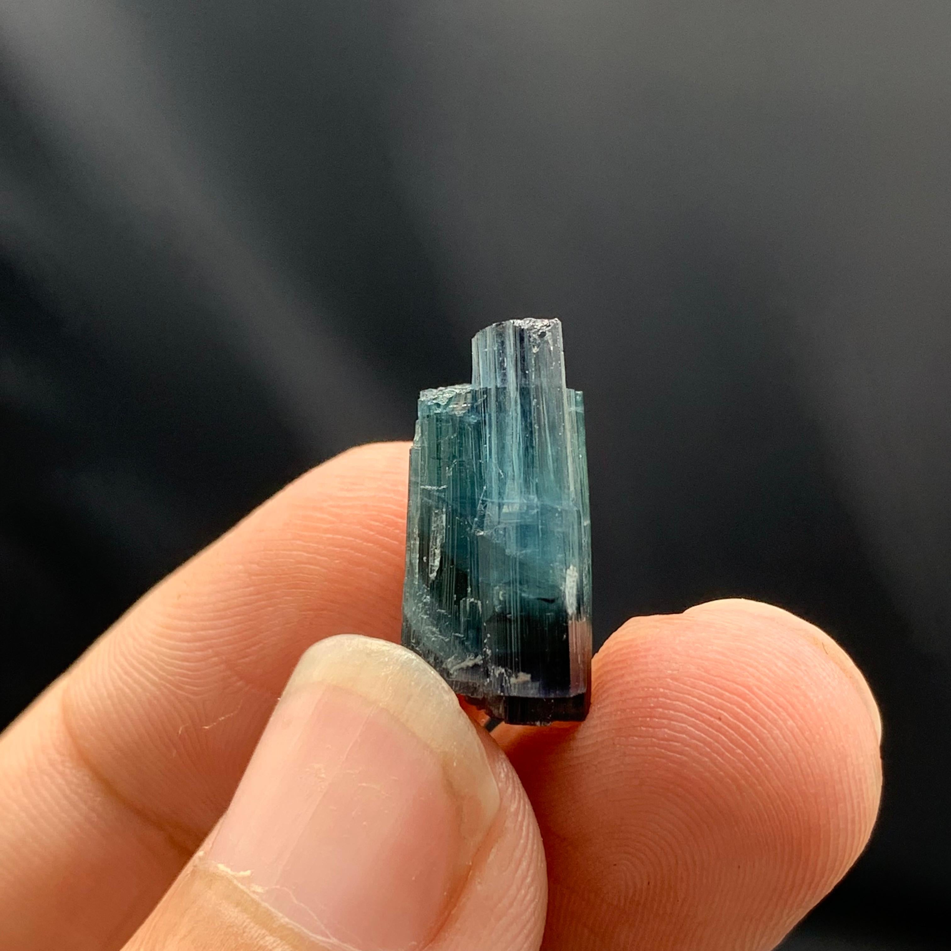 3 Grams Terminated Indicolite Tourmaline Crystals From Afghanistan For Sale 2