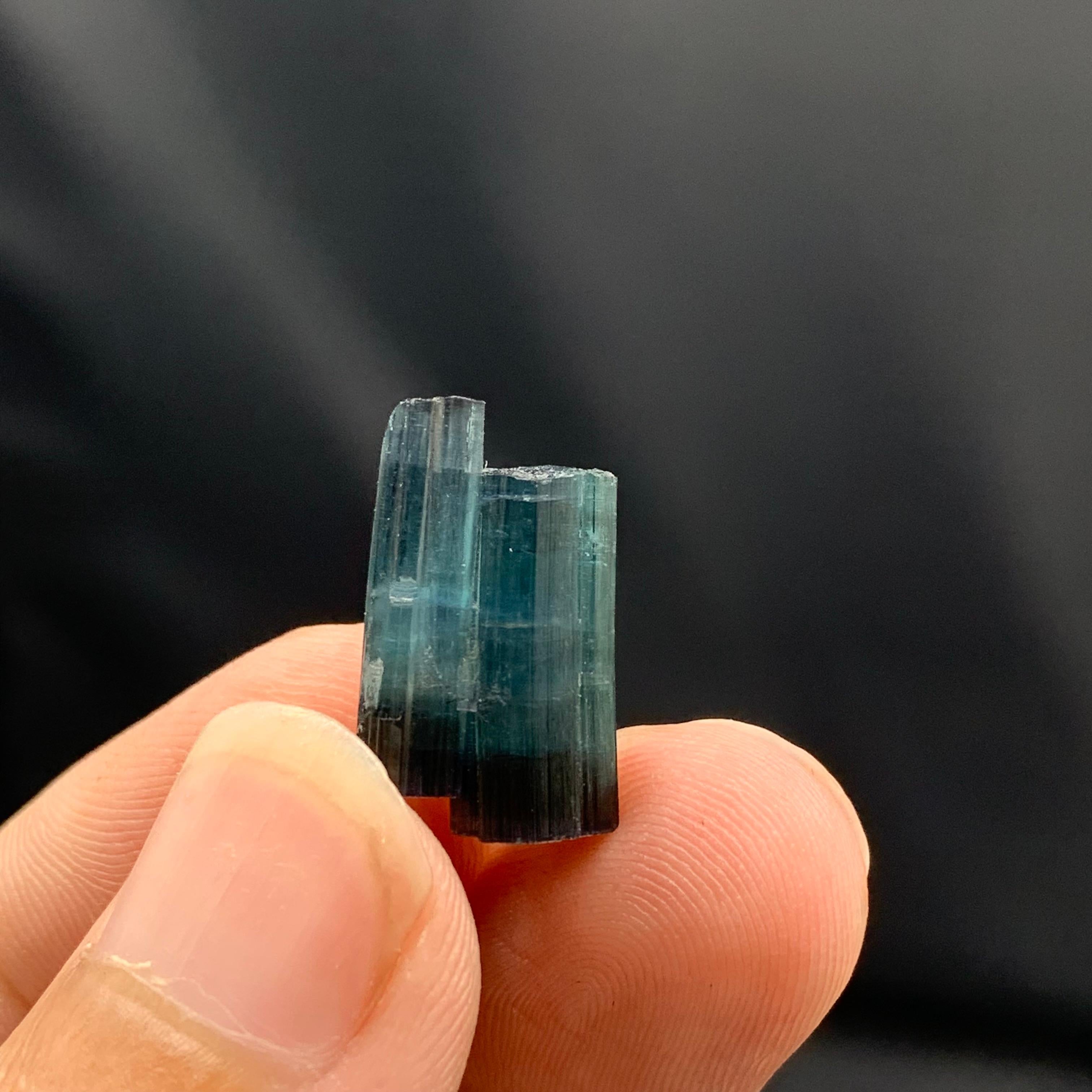 3 Grams Terminated Indicolite Tourmaline Crystals From Afghanistan For Sale 3