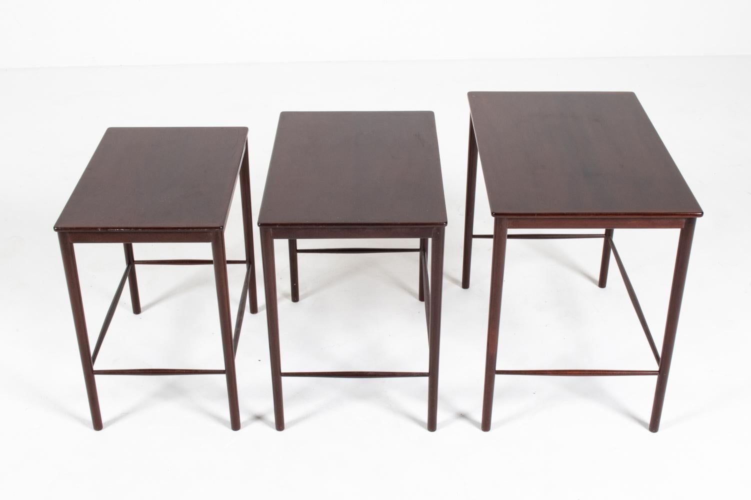 (3) Grete Jalk for Poul Jeppesen Danish Mid-Century Nesting Tables For Sale 4