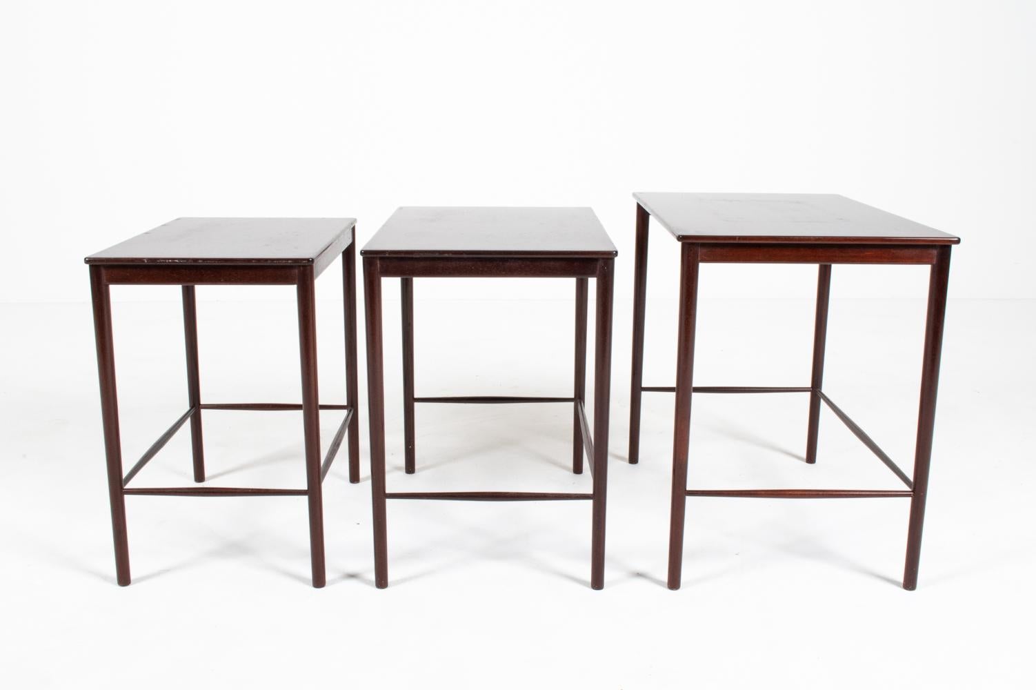 (3) Grete Jalk for Poul Jeppesen Danish Mid-Century Nesting Tables For Sale 5