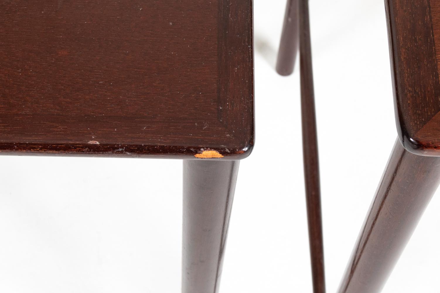 Mahogany (3) Grete Jalk for Poul Jeppesen Danish Mid-Century Nesting Tables For Sale