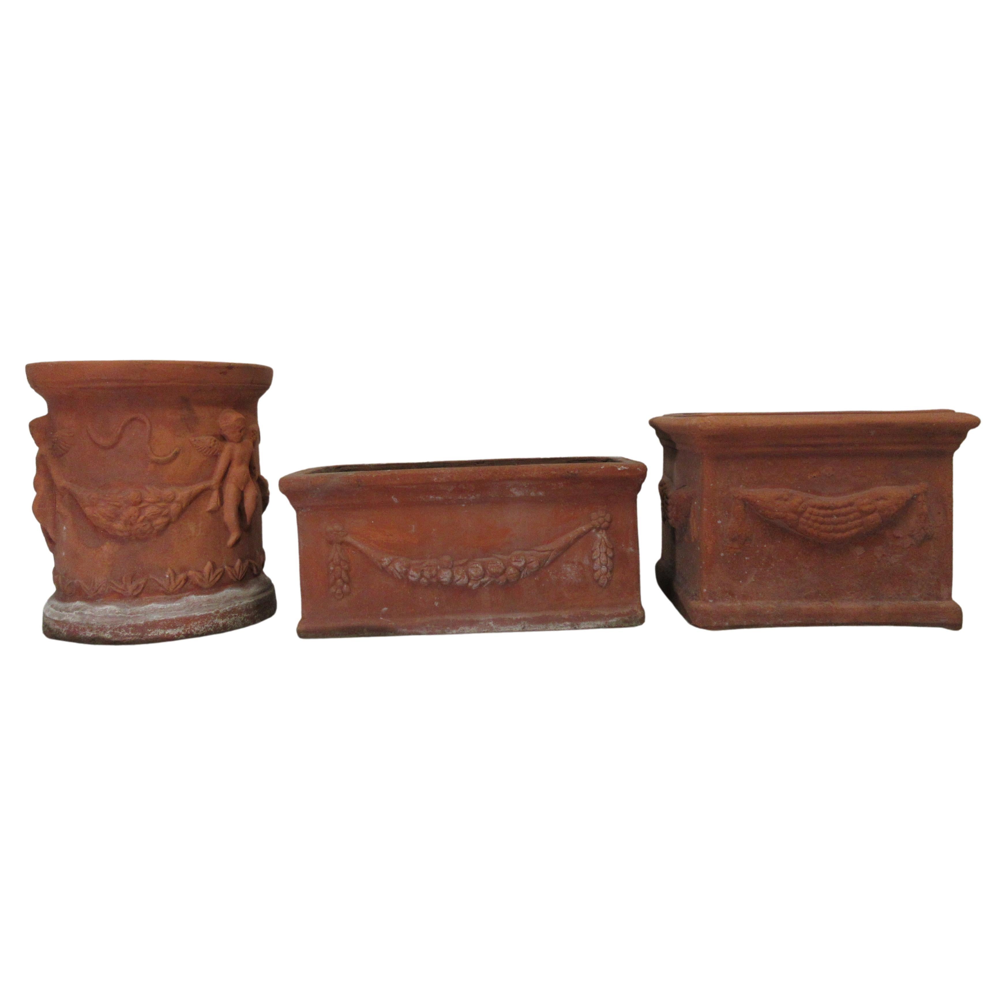 3 Gustavian Style Planters For Sale