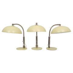 3  Hala Zeist Bauhaus style Desk lamps 1970s Holland