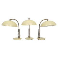 3  Hala Zeist Bauhaus style Desk lamps 1970s Holland 