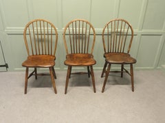 3 Hand Made Country Kitchen Chairs A superb trio of chairs