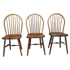 3 Sedie da cucina di campagna Hand Made Un superbo trio di sedie