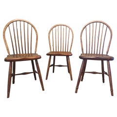 3 Hand Made County Kitchen Chairs   A superb trio of chairs