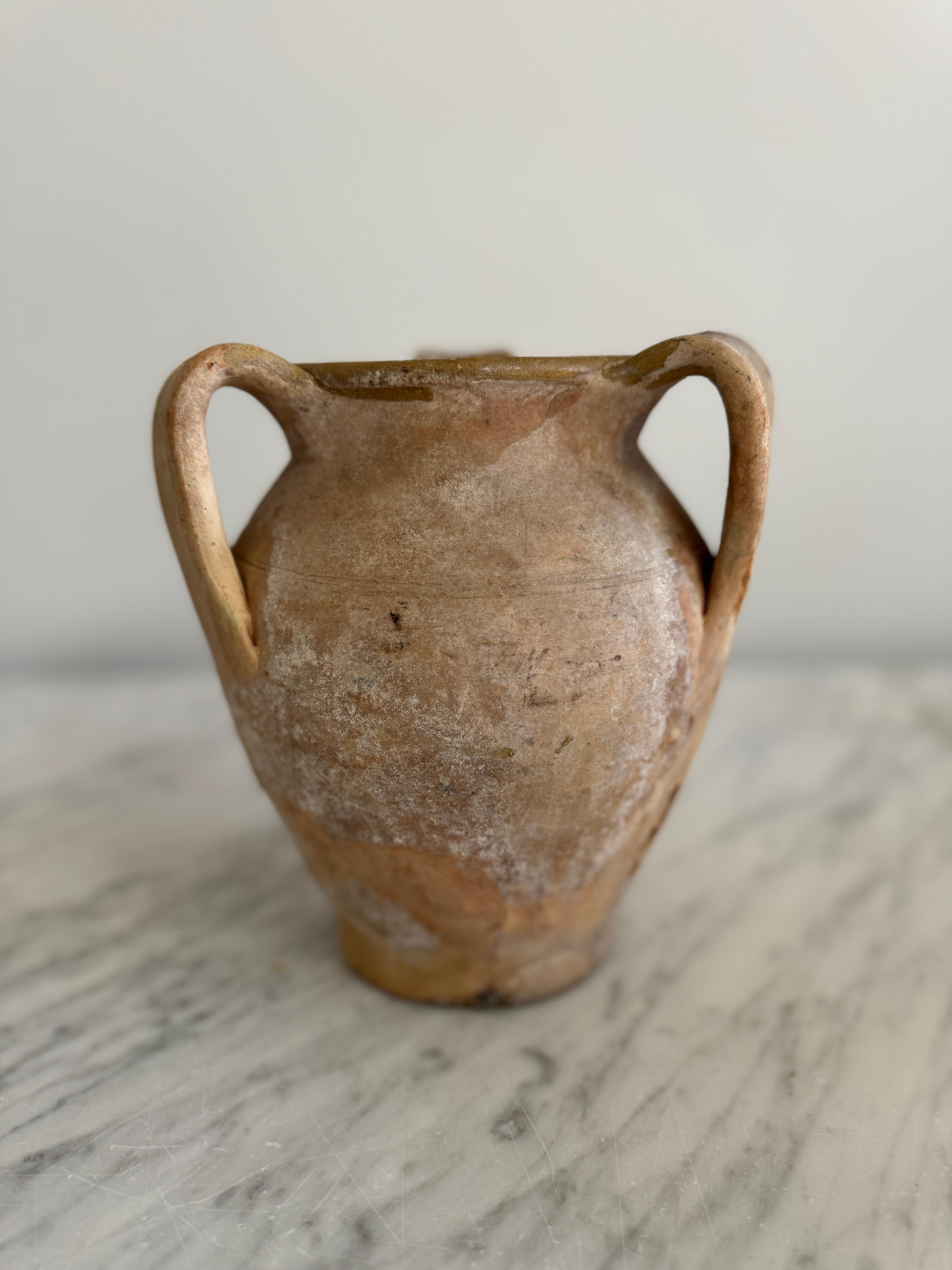 Italian 3 Handle Plain Beige Drip Calabrese Pots For Sale