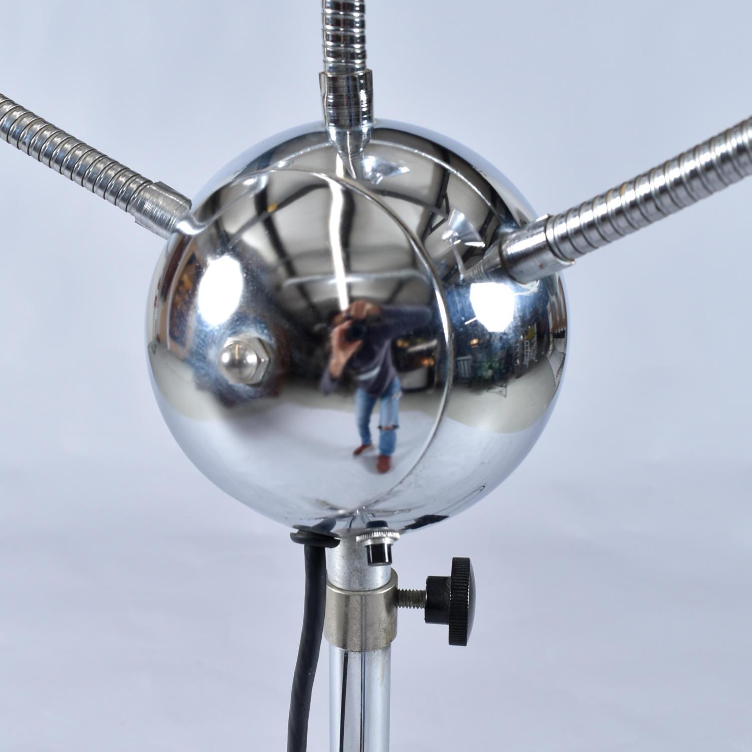 3 Head Hydra Adjustable Height Artist Studio or Workshop Industrial Floor Lamp 7