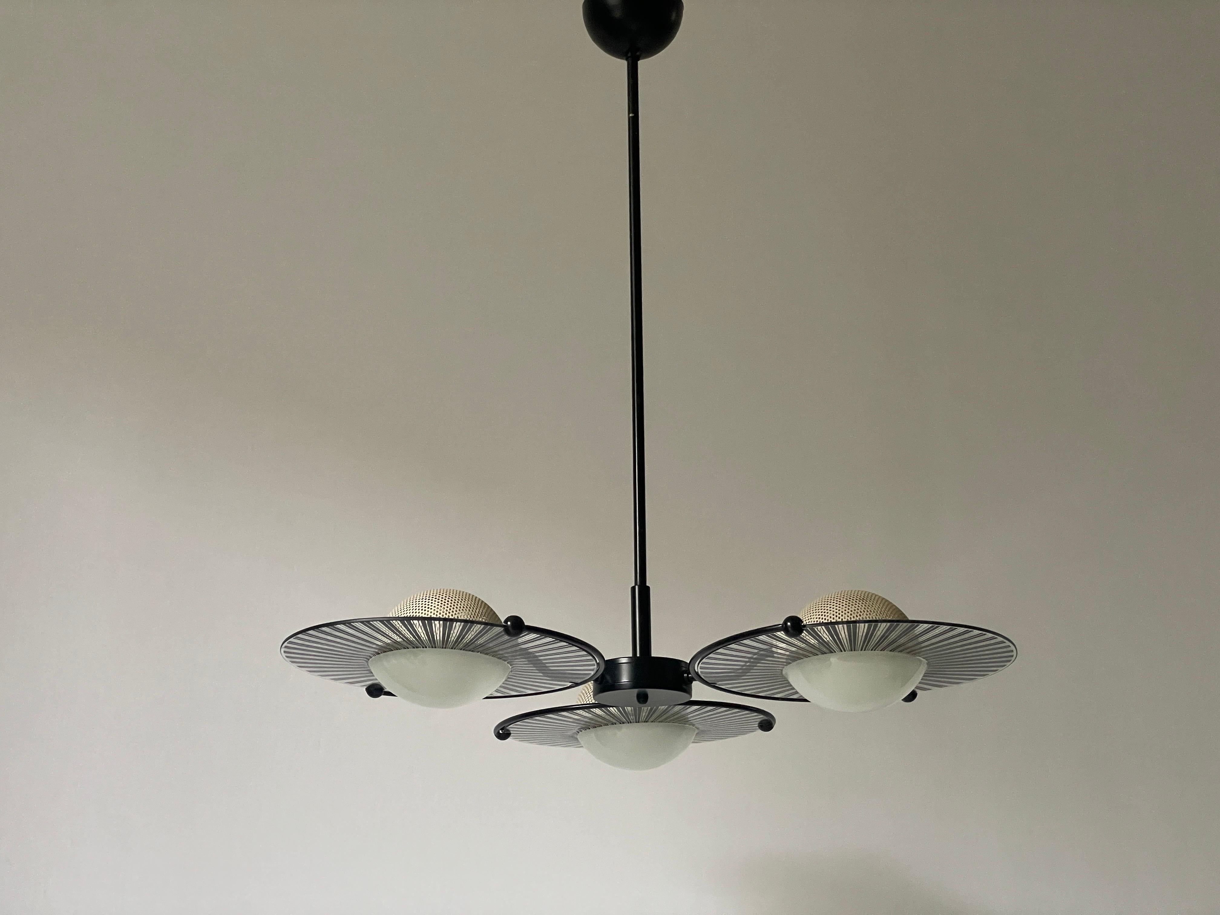 Lustre à 3 têtes en verre Venini par Lino Tagliapietra, années 1960, Italie en vente 3