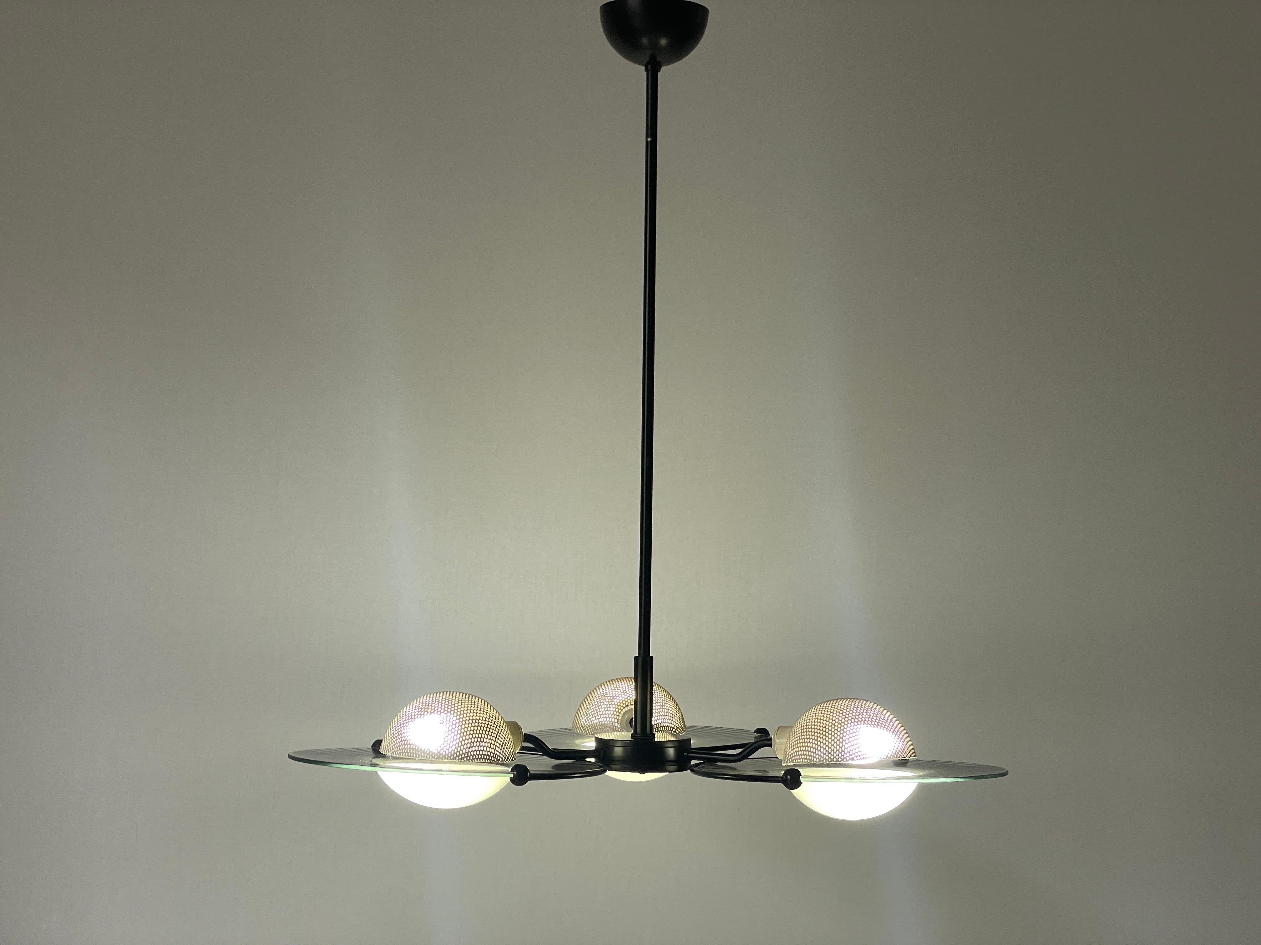 Lustre à 3 têtes en verre Venini par Lino Tagliapietra, années 1960, Italie en vente 5
