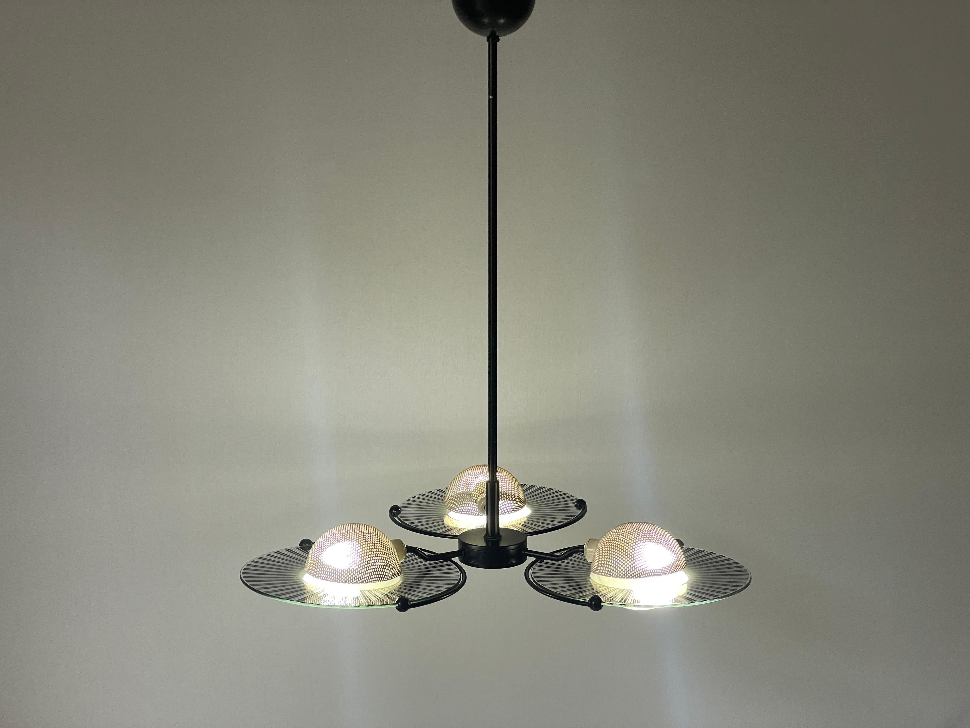 Lustre à 3 têtes en verre Venini par Lino Tagliapietra, années 1960, Italie en vente 6