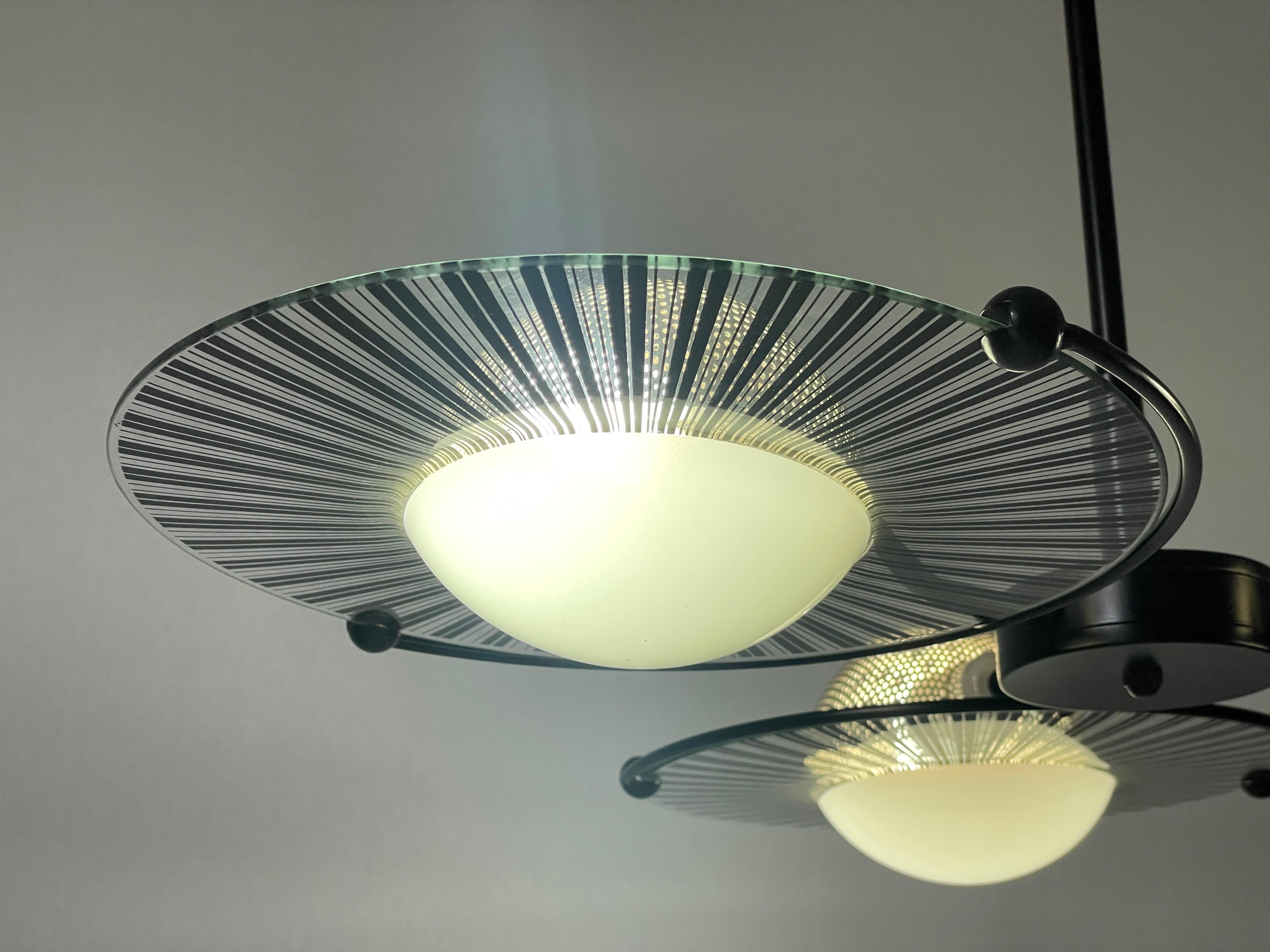 Lustre à 3 têtes en verre Venini par Lino Tagliapietra, années 1960, Italie en vente 9