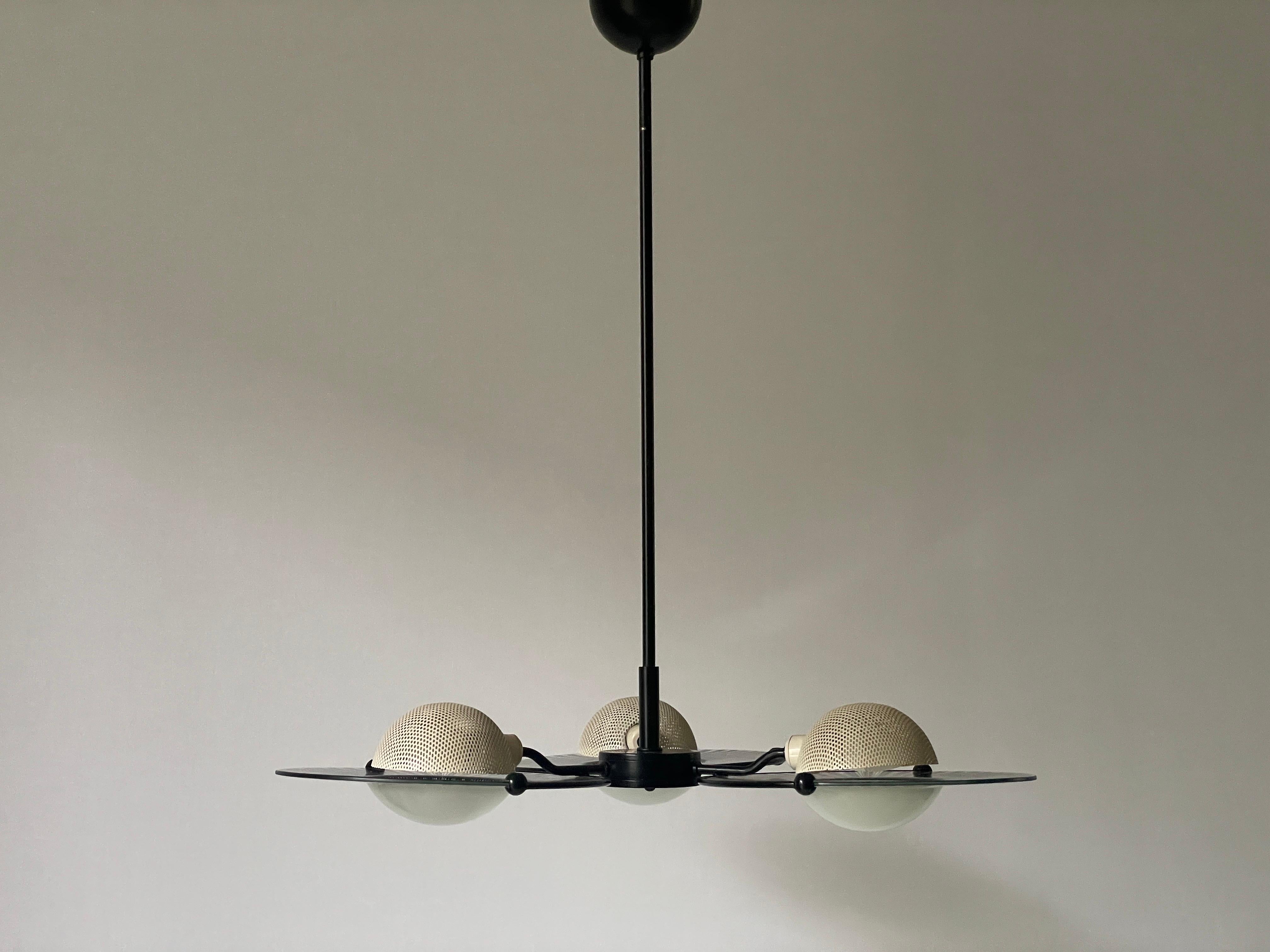 italien Lustre à 3 têtes en verre Venini par Lino Tagliapietra, années 1960, Italie en vente