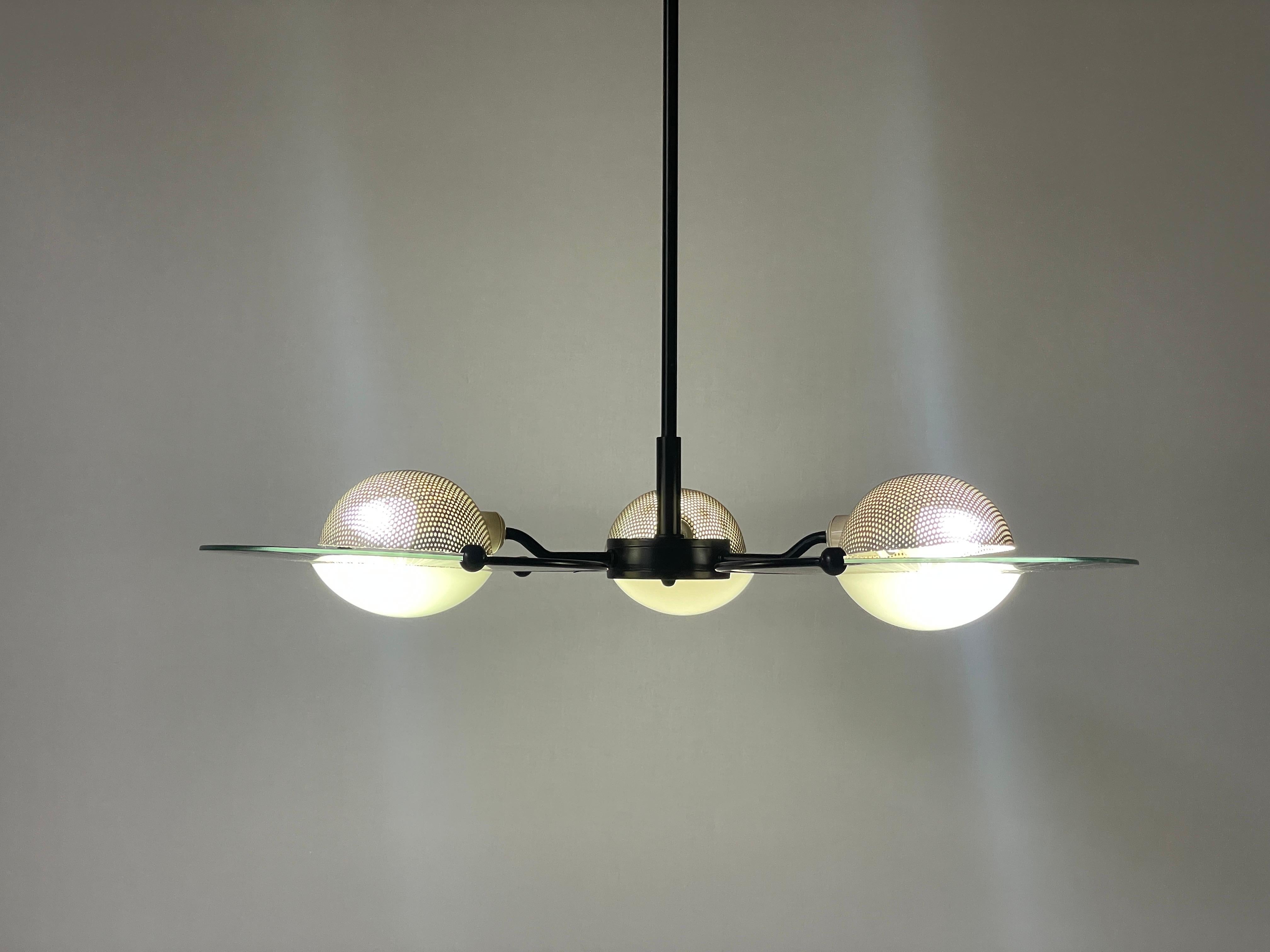 Lustre à 3 têtes en verre Venini par Lino Tagliapietra, années 1960, Italie en vente 2