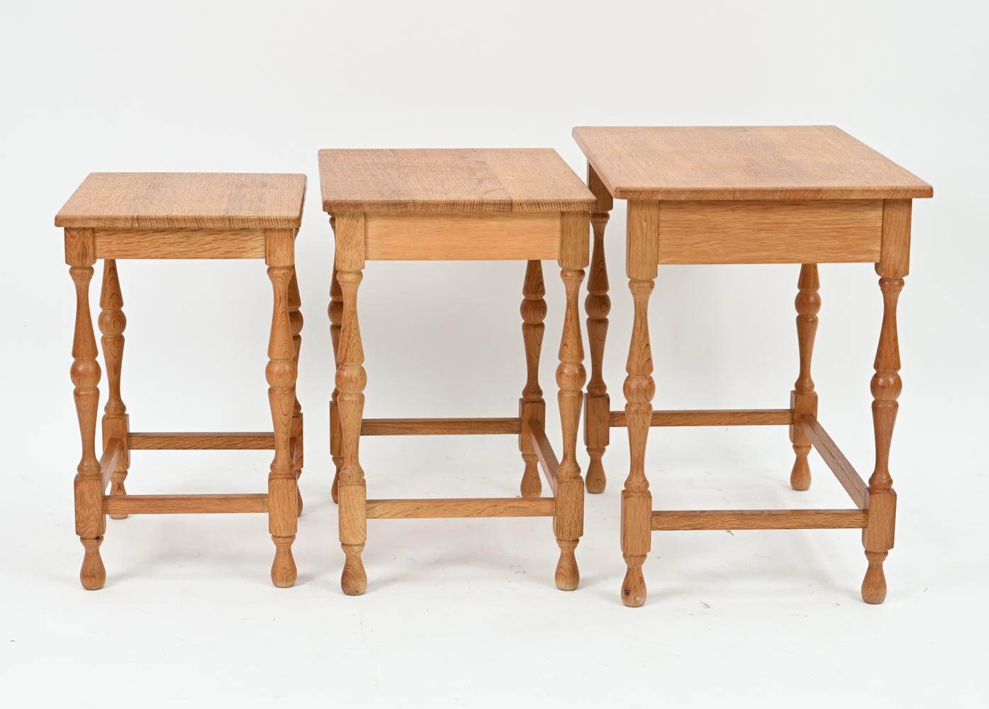 Danish '3' Henning Kjernulf for FK Odense Oak Nesting Tables