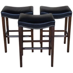 3 Hickory Chair Company Madigan Backless Bar Stools 5750-05 Dark Walnut