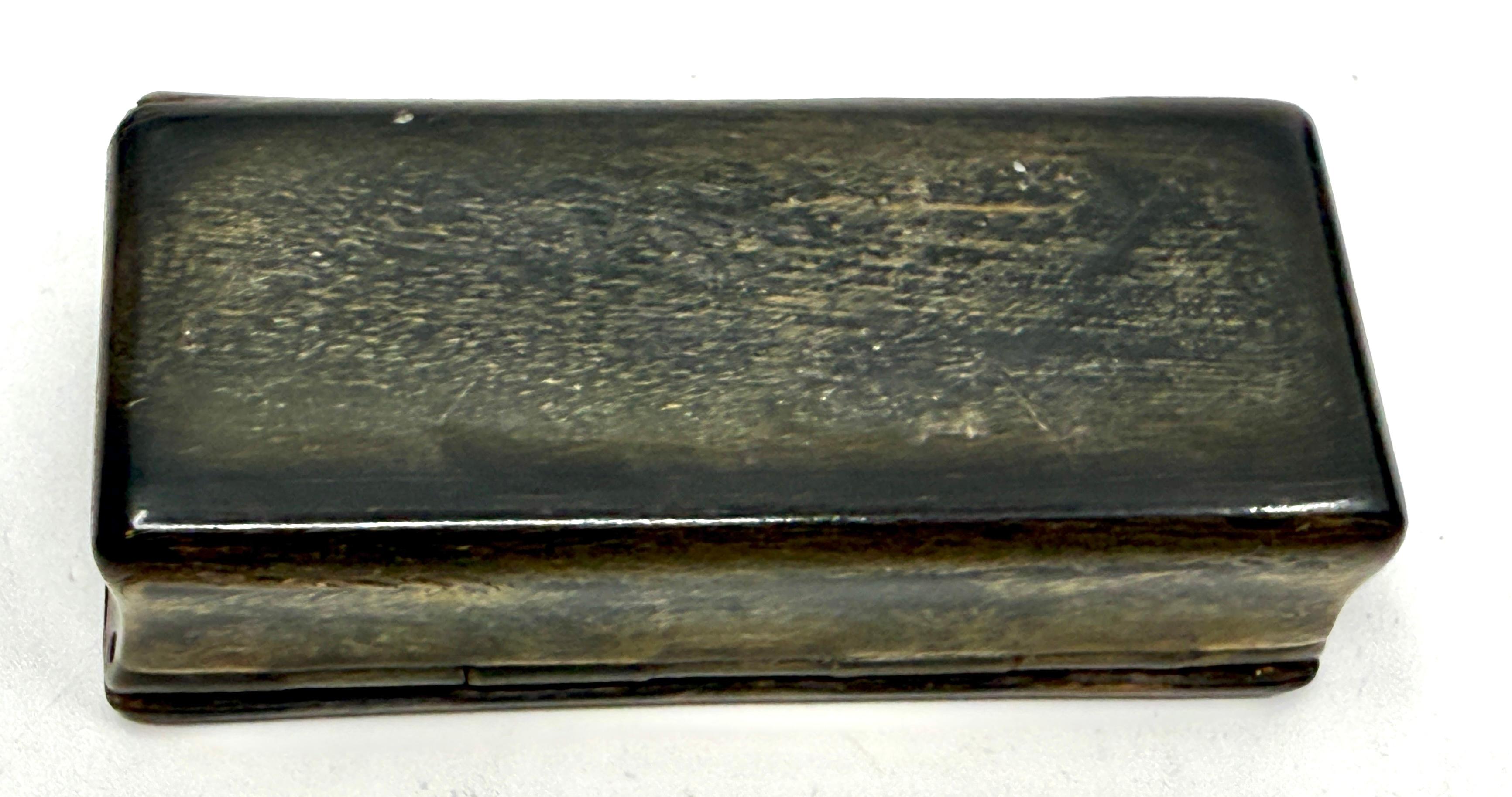 3 Horn, Wood and Silver Match Safes or Trinket Boxes For Sale 5