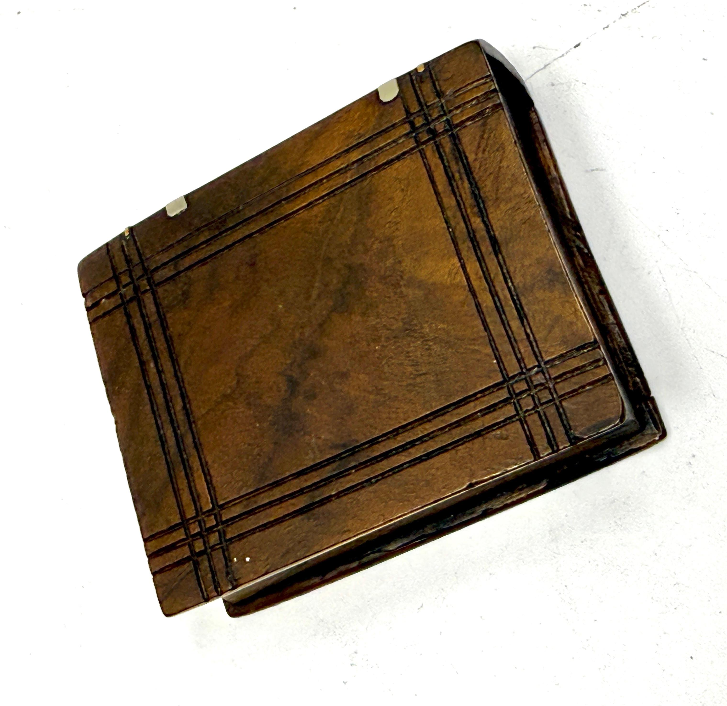 3 Horn, Wood and Silver Match Safes or Trinket Boxes For Sale 8