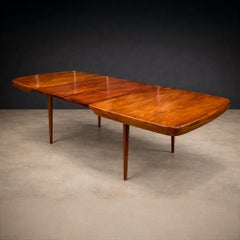 3 in 1 Extendable Dining Table in Caviuna Wood by Carlo Hauner for Forma, 1950s