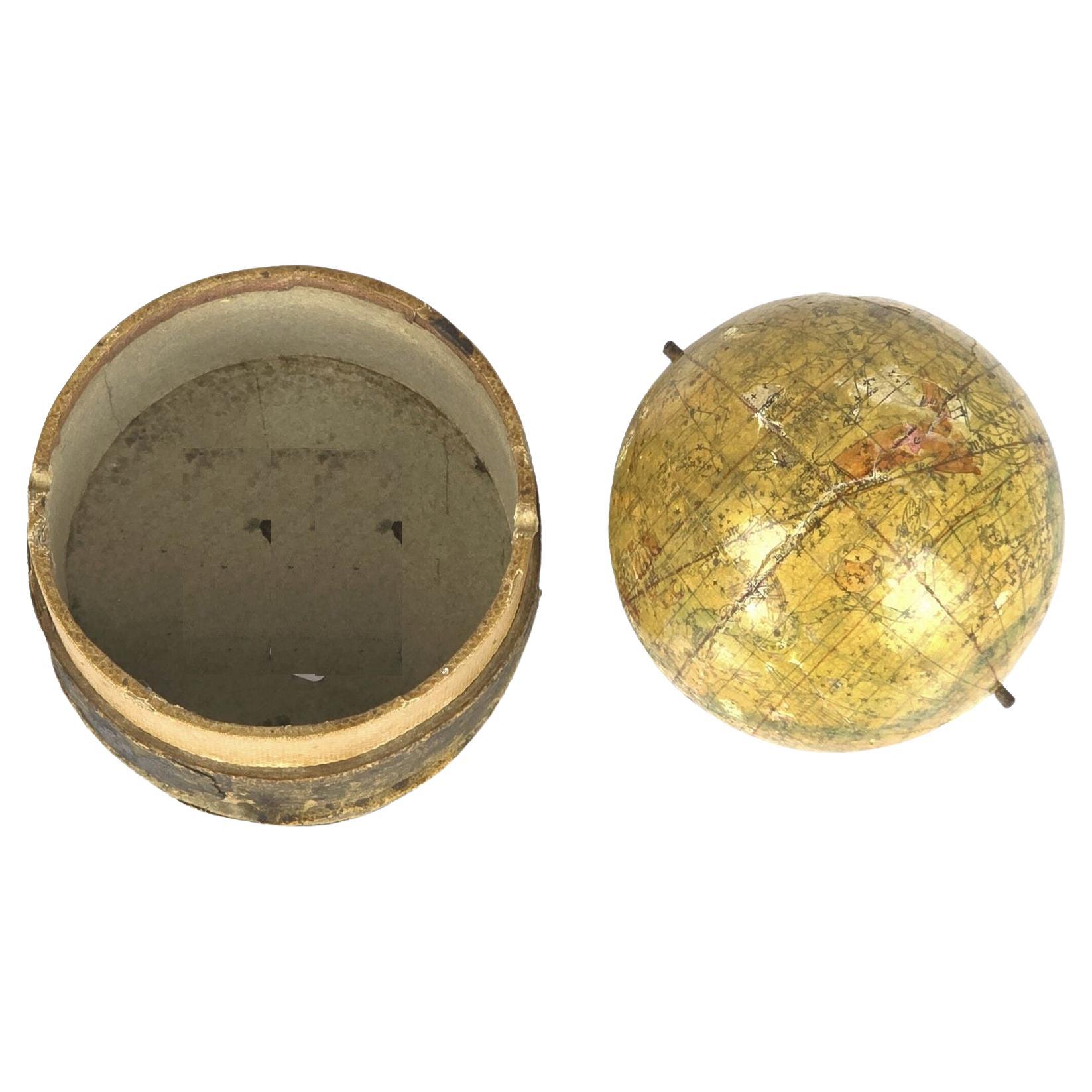 3-Inch Pocket Globe Germany Mid 18Th Century In Excellent Condition For Sale In Firenze, IT