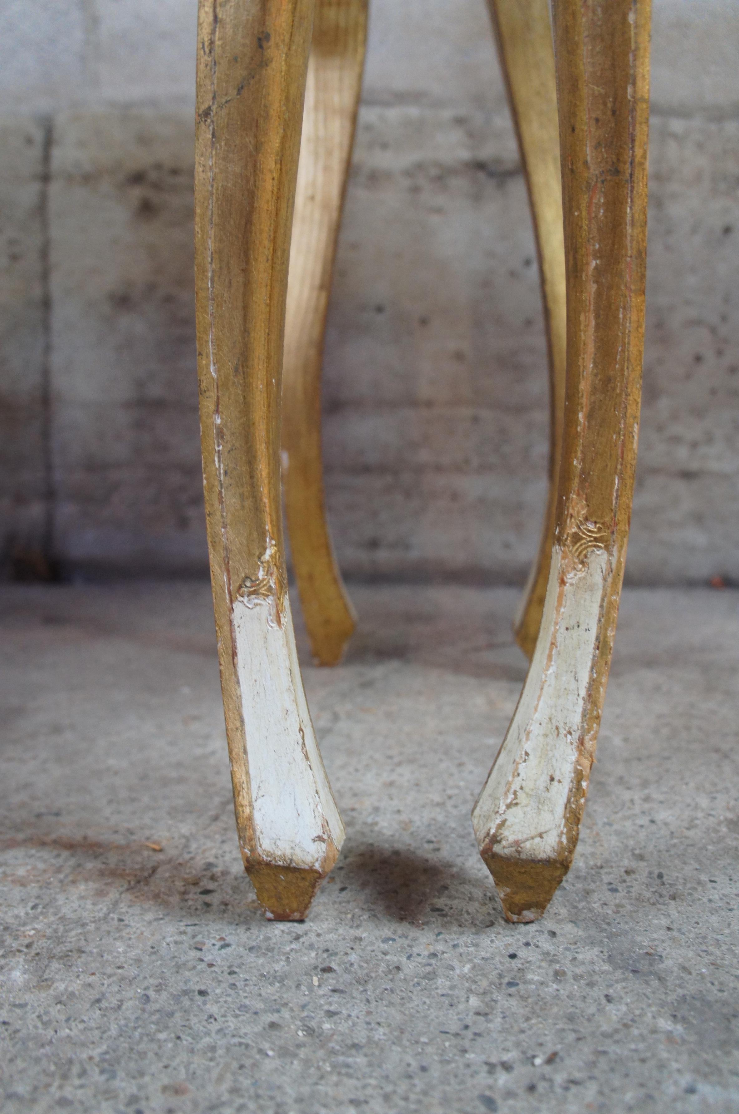 3 Italian Florentine Gold Painted Nesting End Accent Tables French Provincial 4