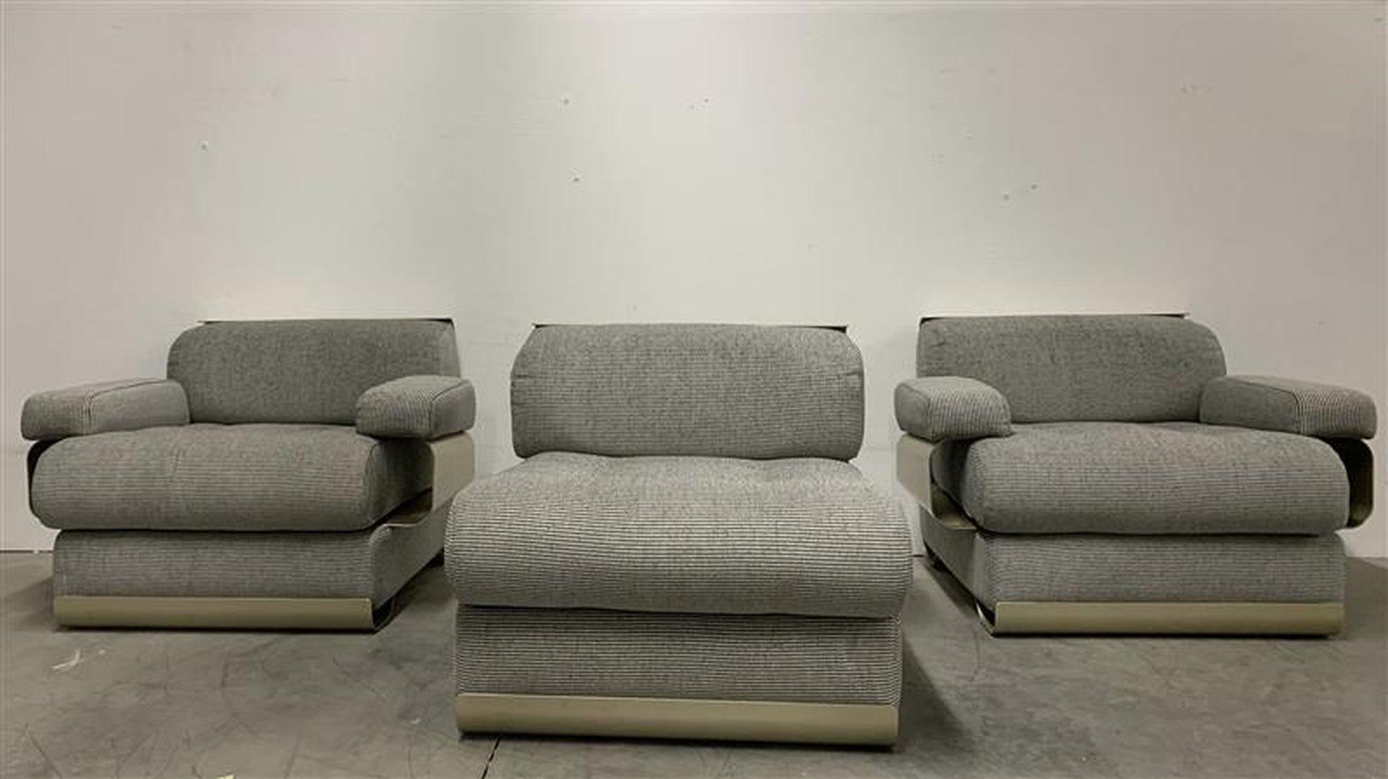 Metà XX secolo 3 Sedie da salotto italiane del Mid Century in vendita