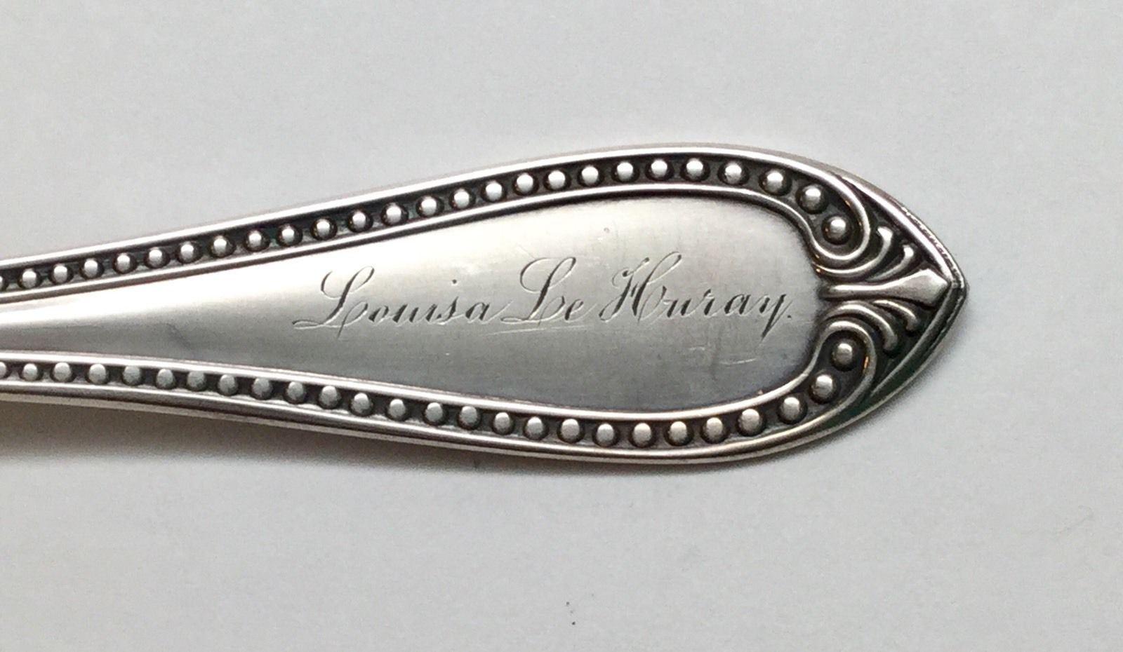 3 John Polhamus für Tiffany & Co. Sterling Silber Perle Teelöffel (Mittleres 19. Jahrhundert)