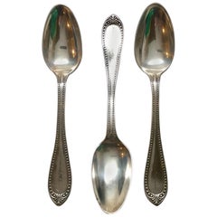 3 John Polhamus for Tiffany & Co. Sterling Silver Bead Teaspoons