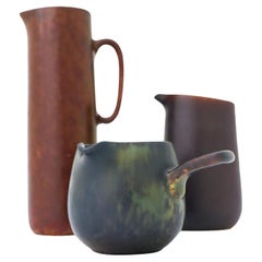 3 Jugs & Pitchers - Carl-Harry Stålhane & Gunnar Nylund Rörstrand - Mid century