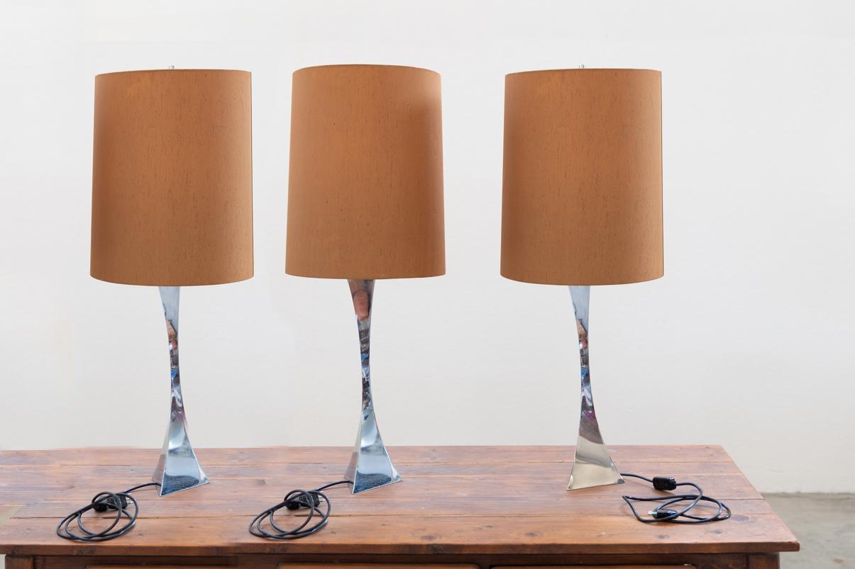 Anodized 3 Table Lamps by A. Tonello and A. Montagna Grillo 1970 For Sale