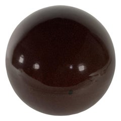 3 Large Burgandy Ceramic Spheres