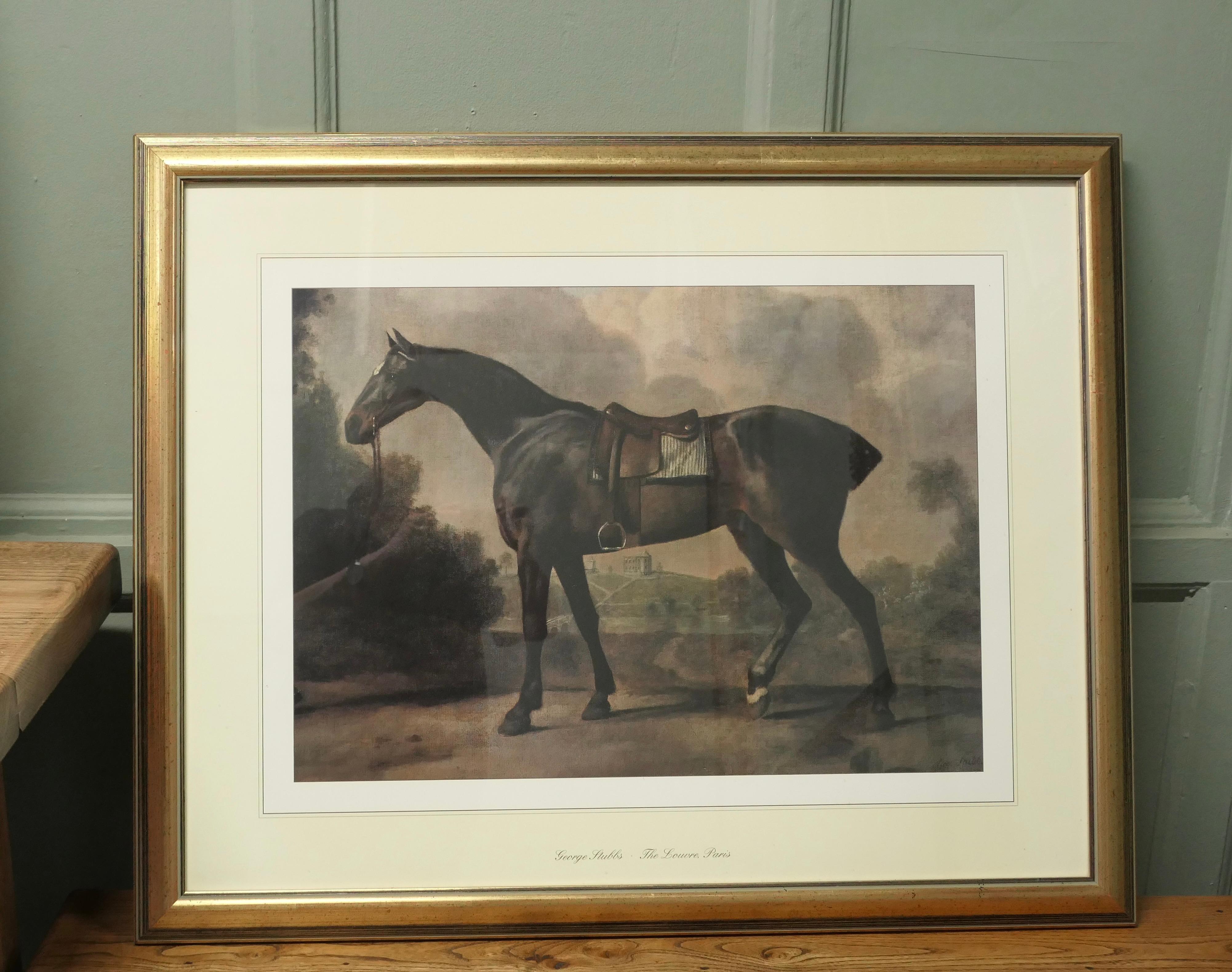 Metà XX secolo 3 Stampe di cavalli con cornice di grandi dimensioni, George Stubbs in vendita