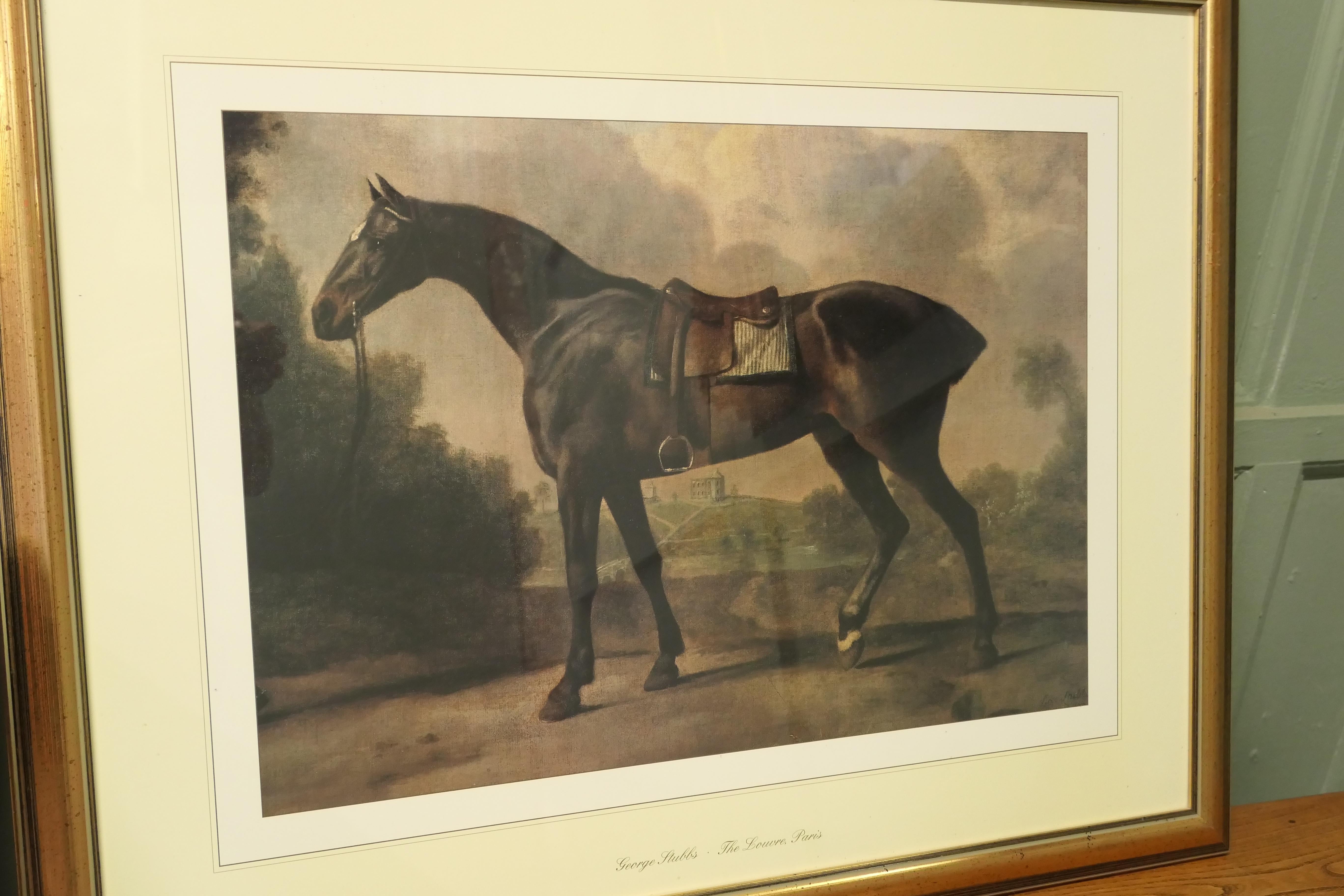 Carta 3 Stampe di cavalli con cornice di grandi dimensioni, George Stubbs in vendita