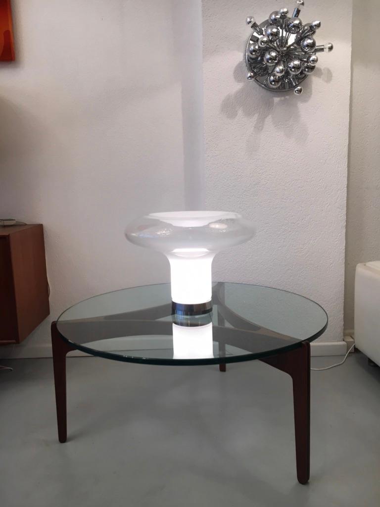 3-Legged Sven Ellekaer Rosewood and Glass Circular Coffee Table, Denmark 1960s 2