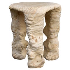 3 Legs Stool, Carved Wooden Stool