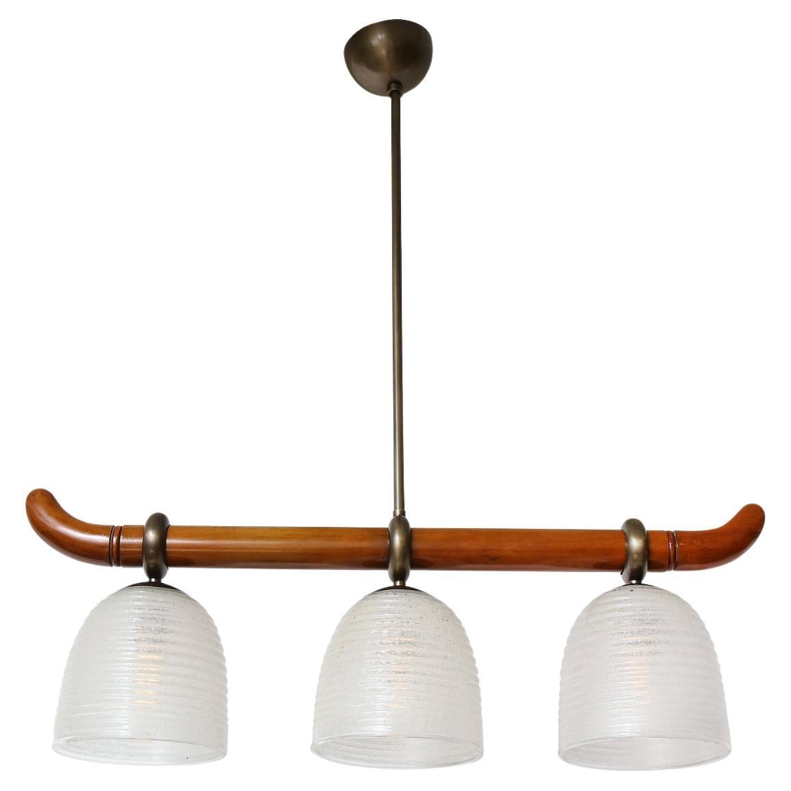 3-Light Ceiling Fixture Attributed to Archimede Seguso For Sale