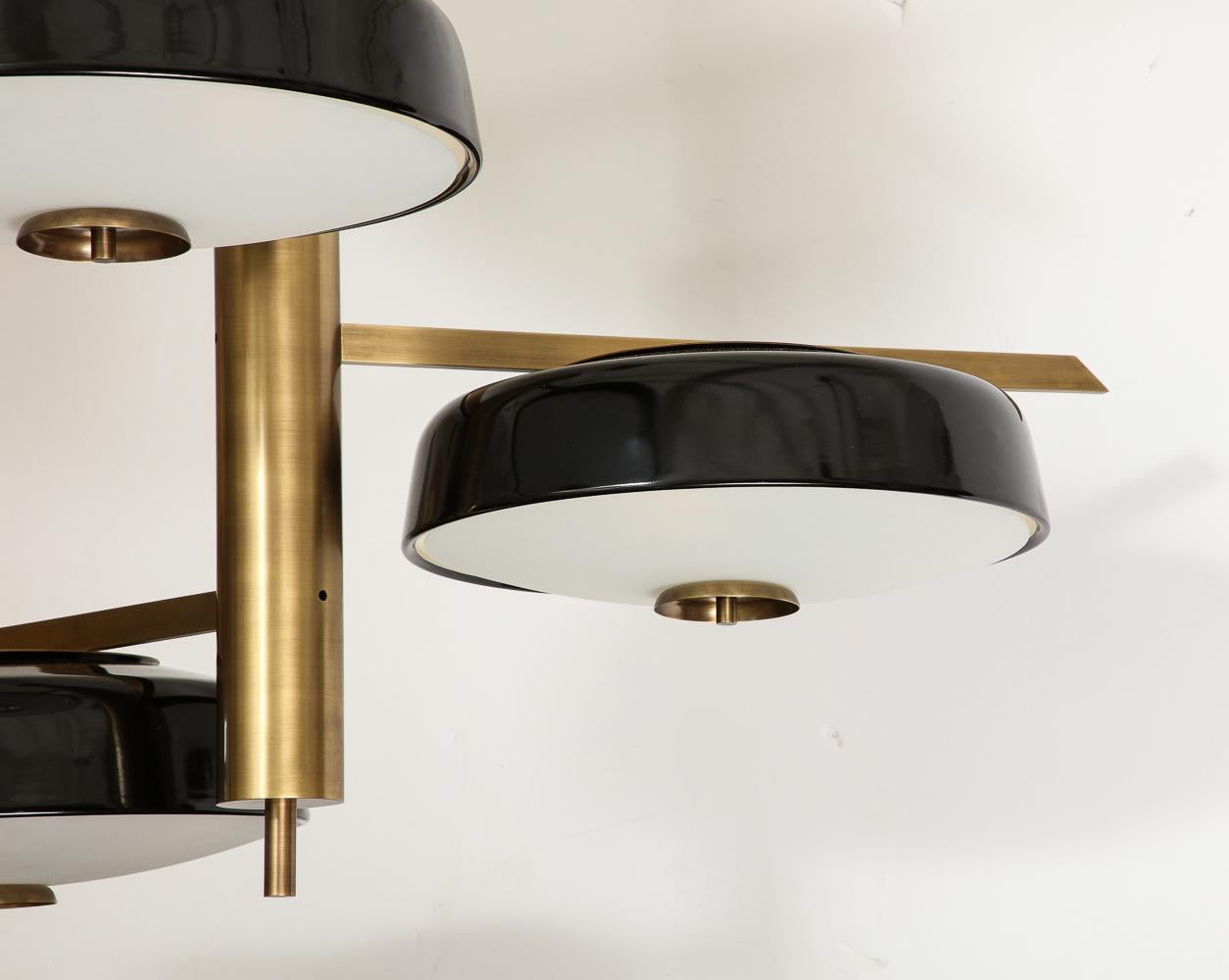 Hand-Crafted 3 Light Ceiling Fixture by Fedele Papagni