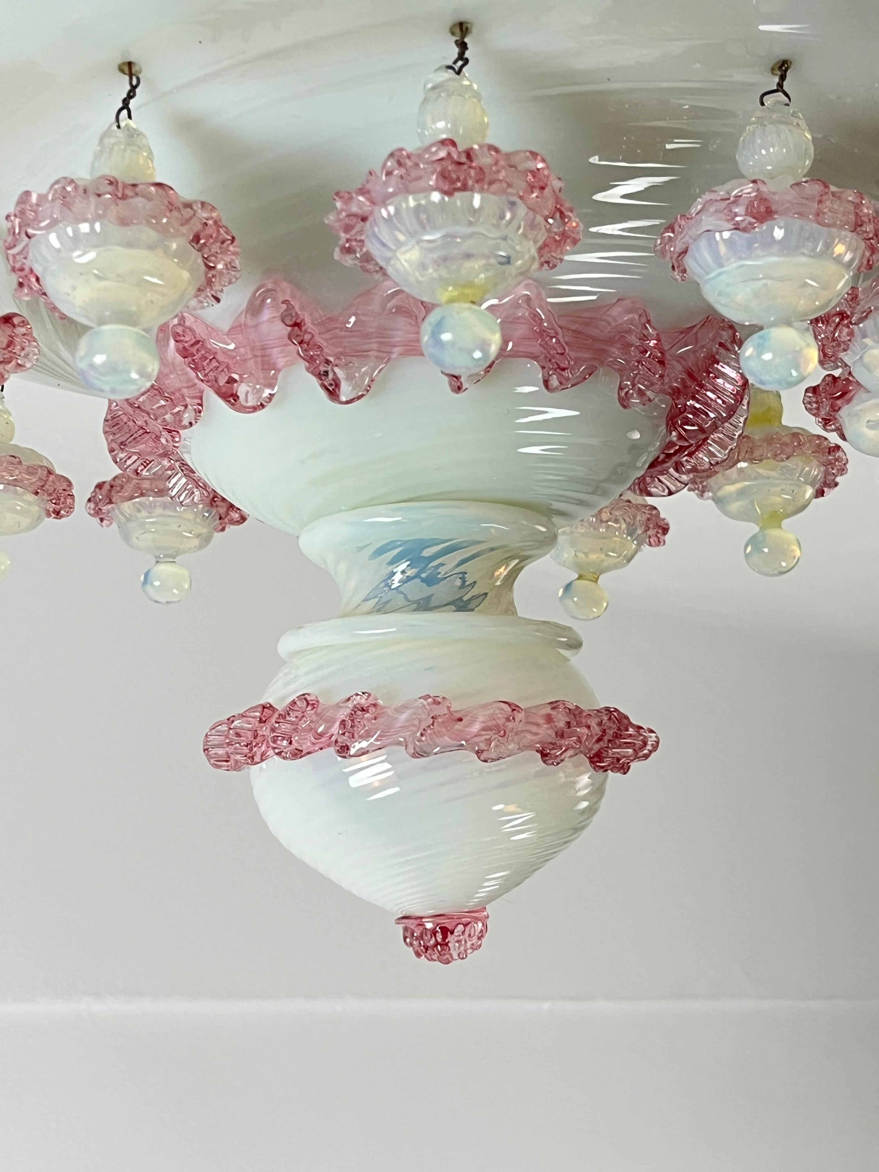 3-Light Ceiling Light in Murano Glass, Italy, 1970s In Good Condition For Sale In Palermo, IT