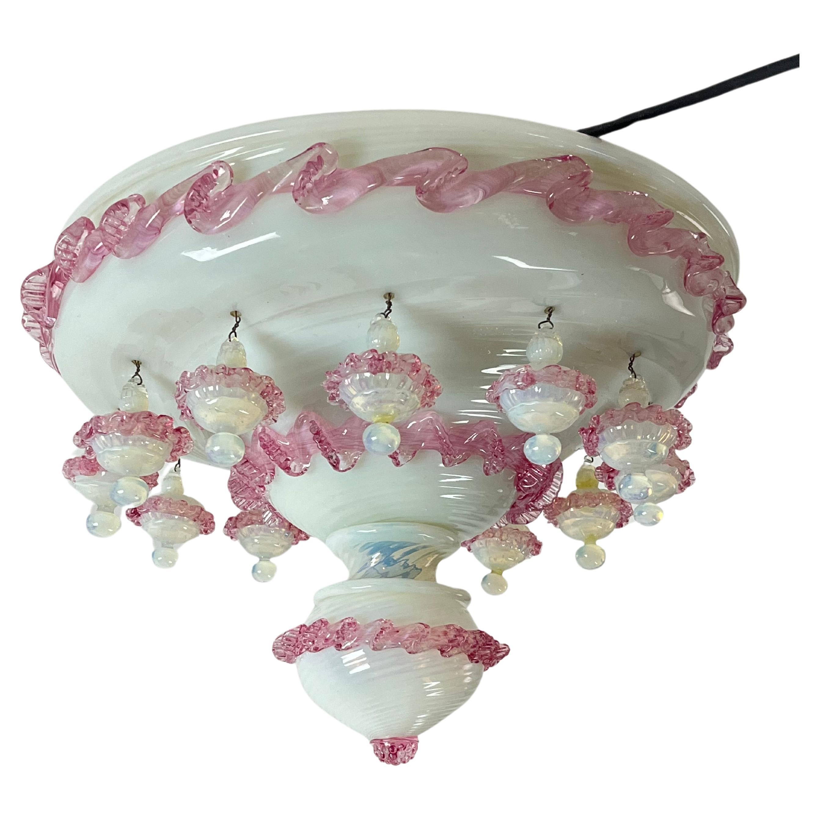 3-Light Ceiling Light in Murano Glass, Italy, 1970s