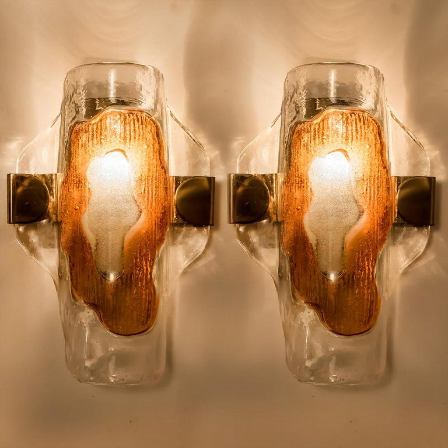 Apparecchi a 3 luci di J&T. Kalmar, Cristallo, 1 lampadario e 2 applique in vendita 4