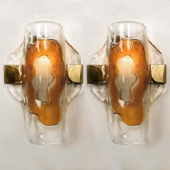 Apparecchi a 3 luci di J&T. Kalmar, Cristallo, 1 lampadario e 2 applique